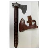 17" MHS Cutlery Viking Style Axe Handmade Damascu