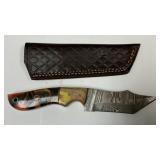 MHS Cutlery Fixed Blade Knife Handmade Damascus St