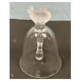 Lalique Crystal Sparrow Table Bell 5"
