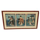 Kuniyoshi Utagawa Wood Block Prints Fishing at Gar