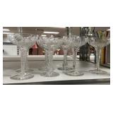 Crystal Etched Stemware, 3 Match