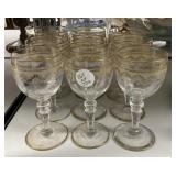 9 Saint Louis Beethoven French gilt-decorated engr