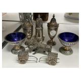 Silver Plate Shakers, Cobalt blue Sugars