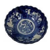Antique Blue and White Bowl 7 1/2"
