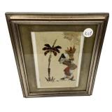 Framed Butterfly Tribal Artwork 12" x 10"