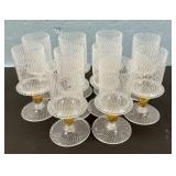 10 Italy Salviati Venetian Goblets 5 1/2"h