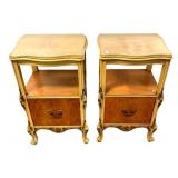 Pair of 1940s Italian Rococo Side Tables 29"h., 1