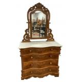 Victorian Flame Mahogany Dresser