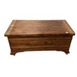 VTG Cedar Banded Hope Chest 17"h., 36"w