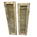 Pair of louvered French shutters  45"h., 11"w