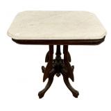 Victorian Marble Top Lamp Table 28"h., 26"w