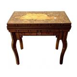 Moroccan Mother of Pearl Inlaid Games Table 27"h.