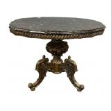 Napoleon III style gilt-bronze and marble center t