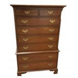White Furn. Co Chippendale Chest on Chest 64"h.,