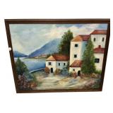 Signed Peggy Bracken 1995 Landscape Painting 26"h