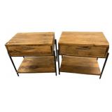 Pair of Hekman Bedford Park Nightstands 28"h., 28