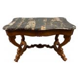 19th Century Victorian Rosewood Portoro Marble Cen