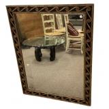 Gold and Black Framed Wall Mirror 46"h, 36"w