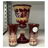 Italian Venetian Salviati Murano hand-enameled rub