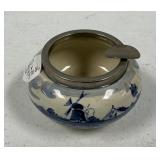Delft Hand Painted Holland Ashtray 3"w