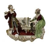 Porcelain Gentleman and Lady Music 10"w