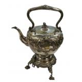 George II Style Silver Plate Kettle 16"