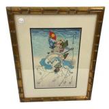 Warrior Sasaki Takatsuna Woodblock Art by S. Haseg