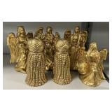 Four Gilt Ceramic Angels