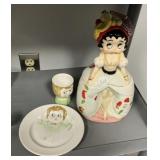 1985 Betty Boop Carmen Miranda ceramic cookie jar