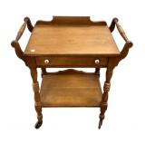 Columbia Co. Maple Rolling Washstand  28"h, 26"w