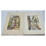 Sevilla Signed Watercolors 18"h., 13"w
