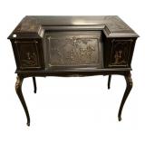 Ebonized Chinoiserie style Cabinet Desk and cabrio