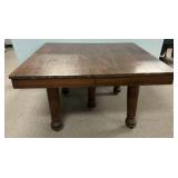 Antique Mahogany Turned Leg Dining Table