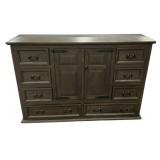 Modern Dark Finish Dresser 44"h., 66"w, 17"d