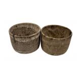 Two McCarty Nutmeg Cups 3"h