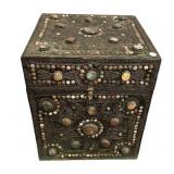 Moroccan-style repousse Storage Box 21"h., 18"w