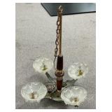 Hanging Light Fixture Glass Shades 34"h., 26"w