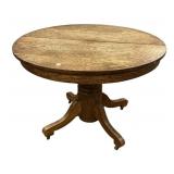 VTG Round Oak Pedestal Table 42"dia, 30"h
