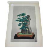 12" x 17" Ito Nisaburo Japanese Bonsai Woodblock