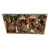 Richard Kimbo Artwork on Fabric 25"h., 45"w