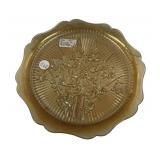 Marigold Iris Herringbone Round Tray 12"