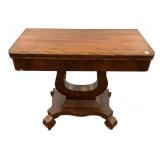 American Empire Mahogany Game Table 30"h., 36"w