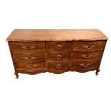 French Country Cherry Dresser 32"h., 62"w, 19"d