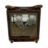 Victorian Red Velvet Perfume Display Carrying Case