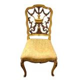 1940s Italian Rococo gilt carved side chair