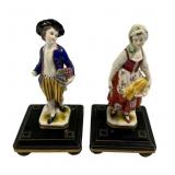6 1/2" Pair of Porcelain Boy and Girl Figurines