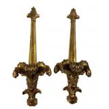 Pair of 29" Gilt Wood Louis XVI style Wall Bracke
