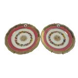 Pair of Old Paris Style 10"dia Plates