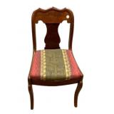 American Empire Victorian crotch mahogany side cha