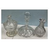 Ships Decanter, Crystal Decanter, and Crystal Cand